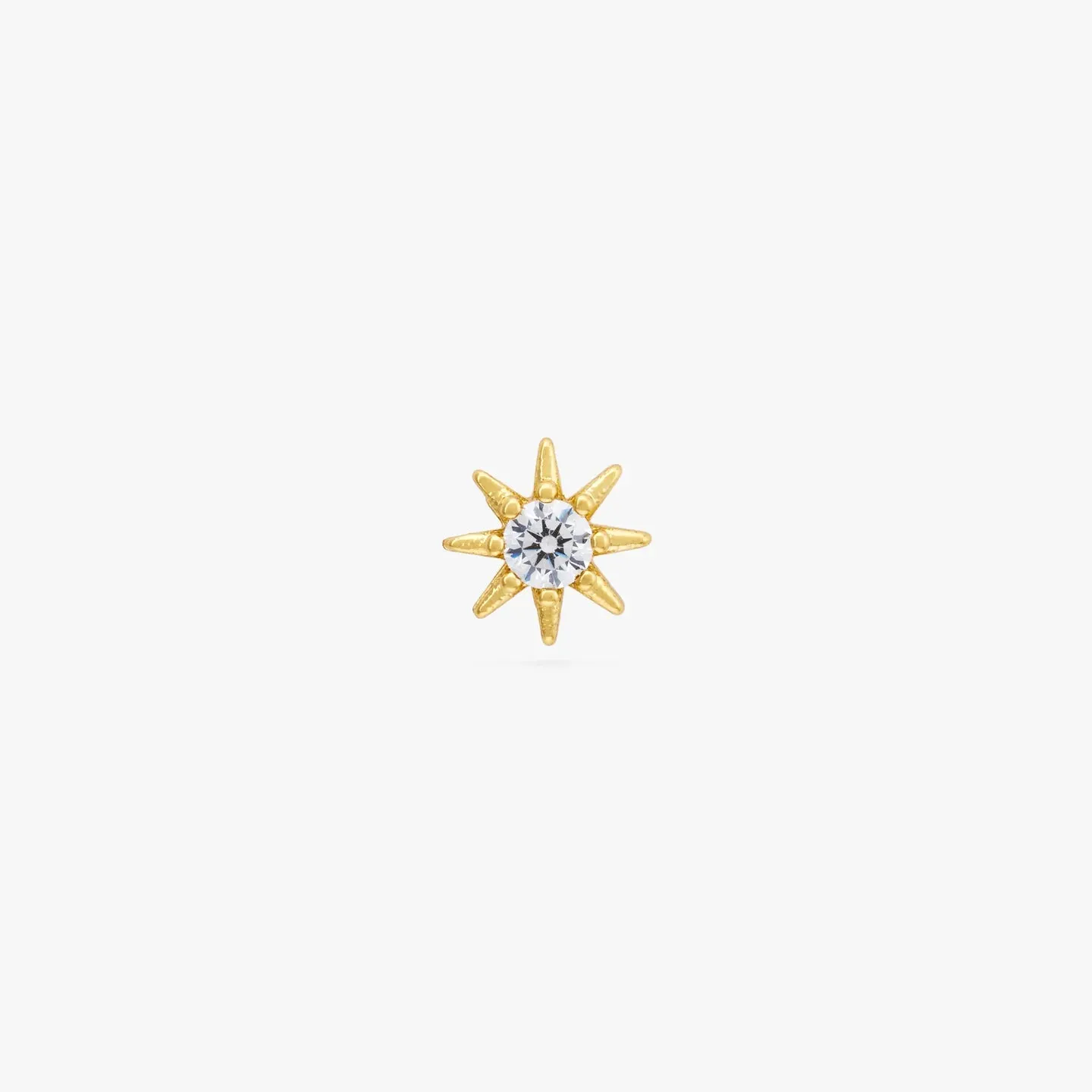 Glowing Sun Flat Back Piercing Stud