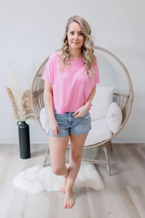 Hailey Boxy Tee - Pink