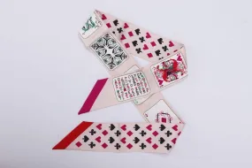 Hermes Silk Twilly Pink Poker Card Series