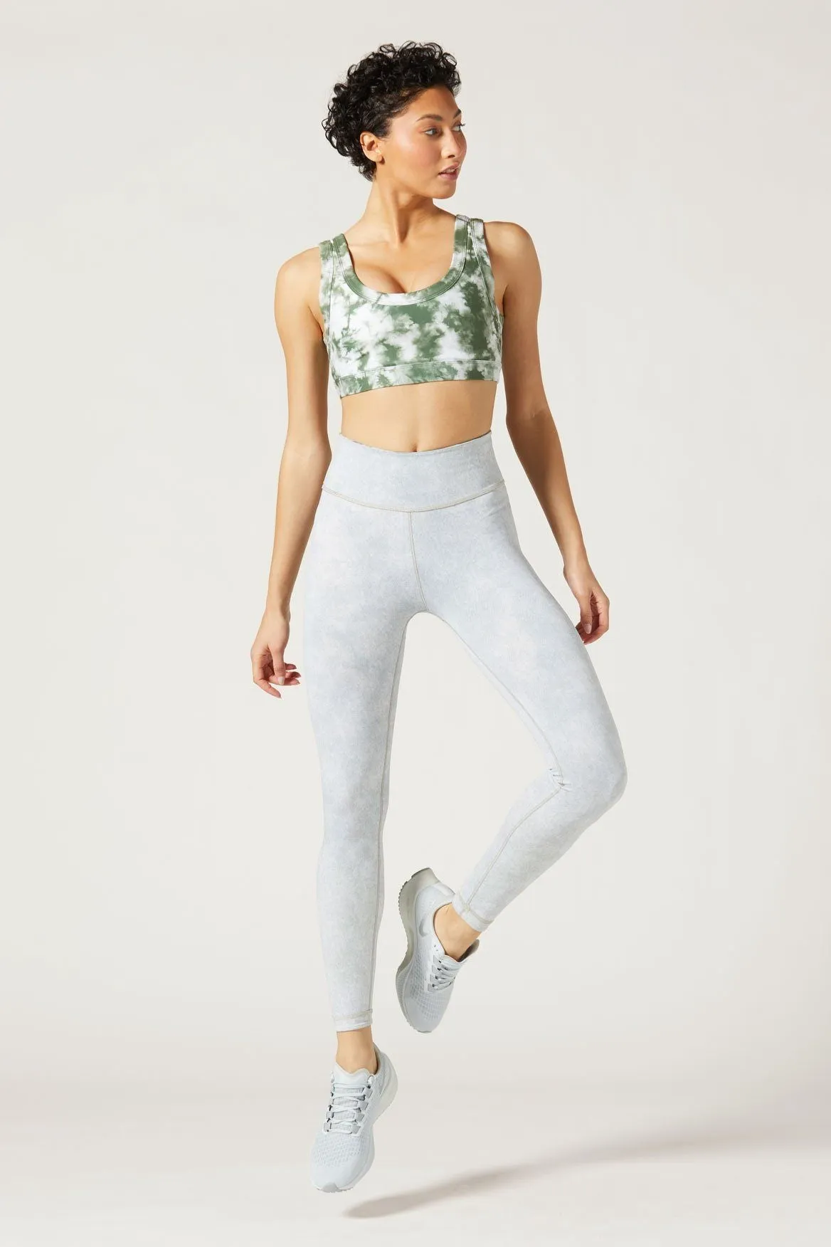 High Waist Reversible Legging Olive Citrus