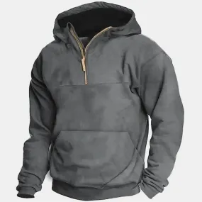 Hooded Solid Color Fleece Hoodie Sweatshirts