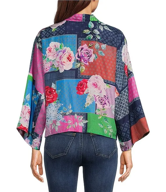 Johnny Was Rose Makenna Reversible Silk Kimono