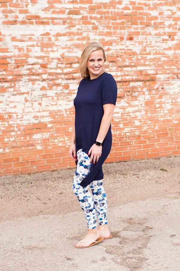 Jolene Hi-Low Navy Tunic