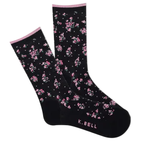 K.Bell Women's Ditsy Floral Crew Sock