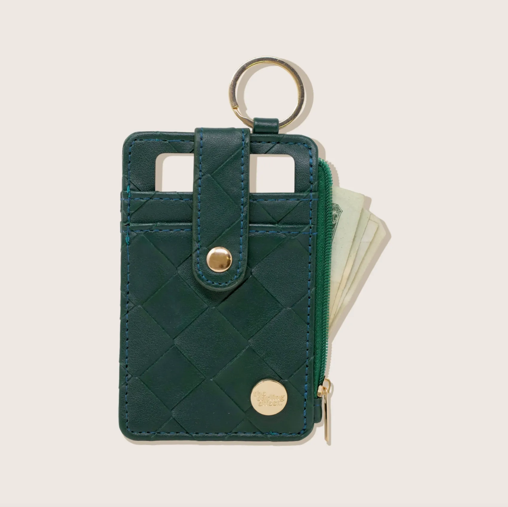 Keychain Card Wallet - Woven Green