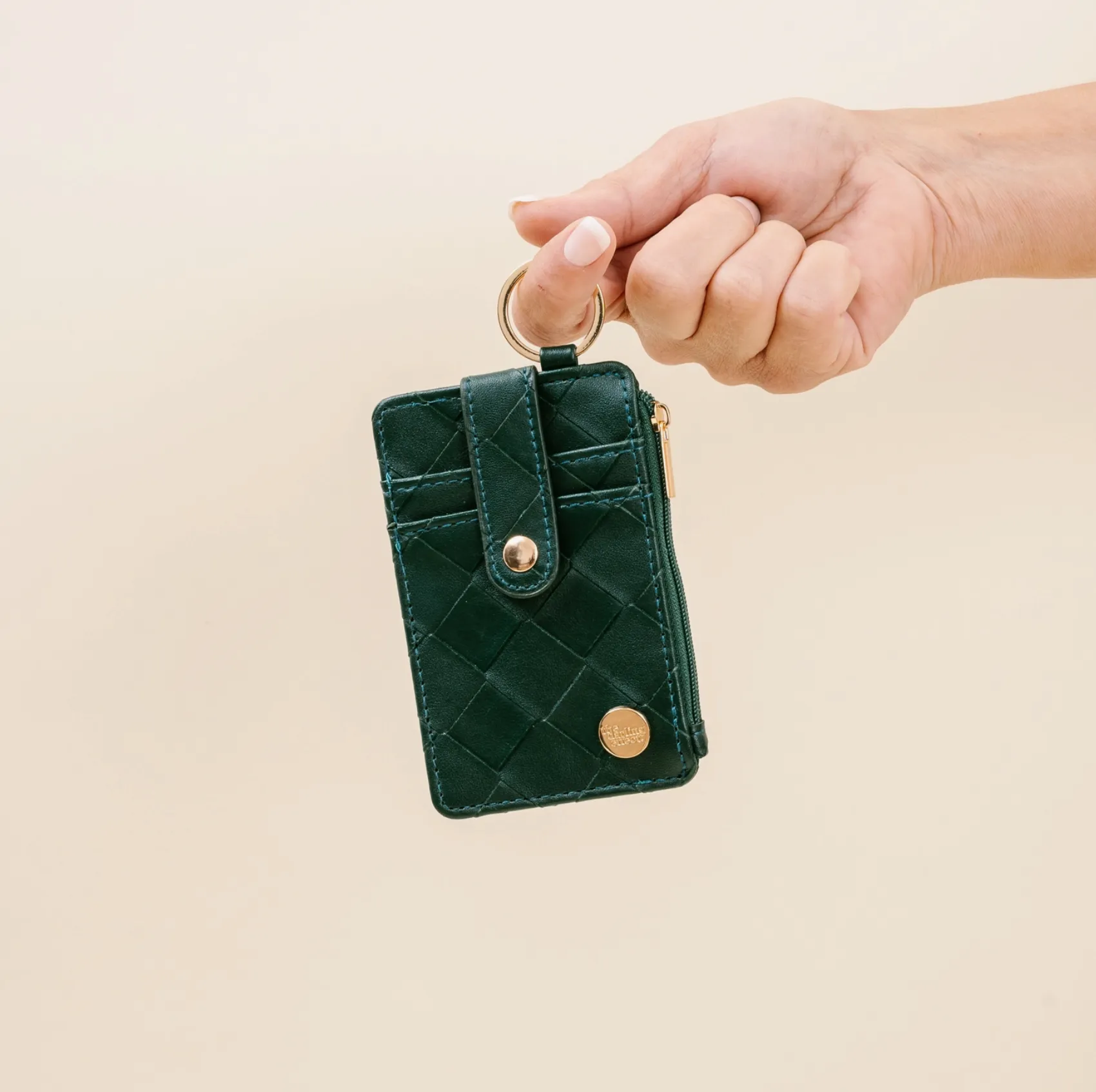 Keychain Card Wallet - Woven Green