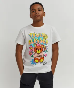 Kids Money Bear Truly Blessed Tee - White