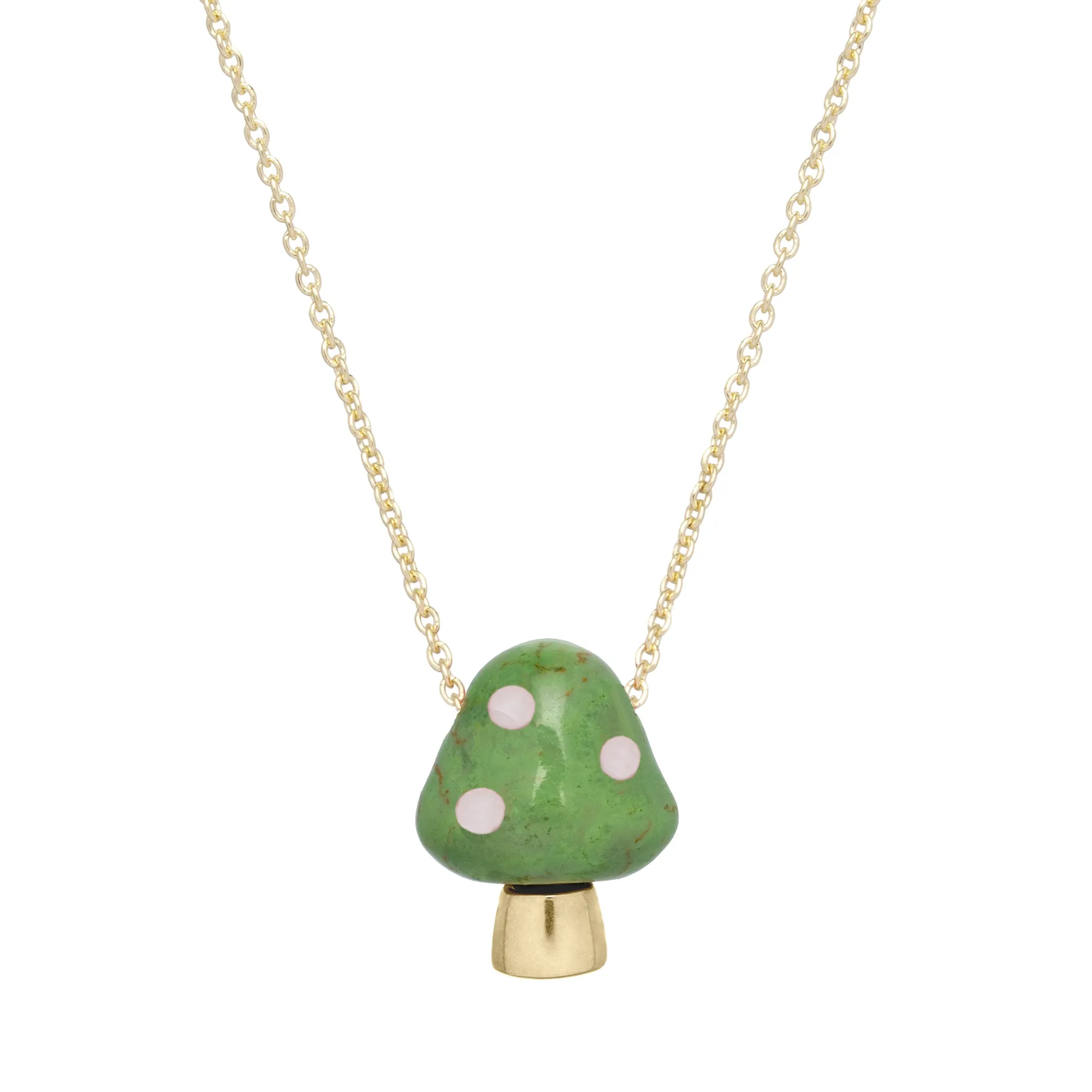 L'AMANITA GREEN   WHITE NECKLACE