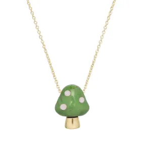 L'AMANITA GREEN   WHITE NECKLACE