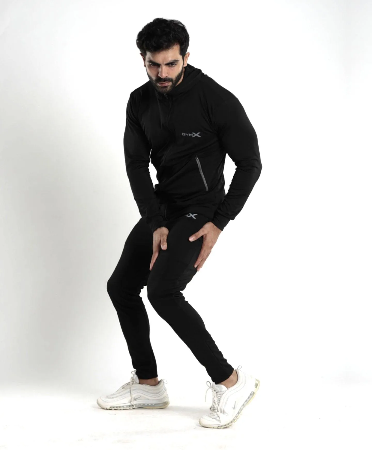 Lancer Muscle Fit Hoodie- Jet Black - Sale