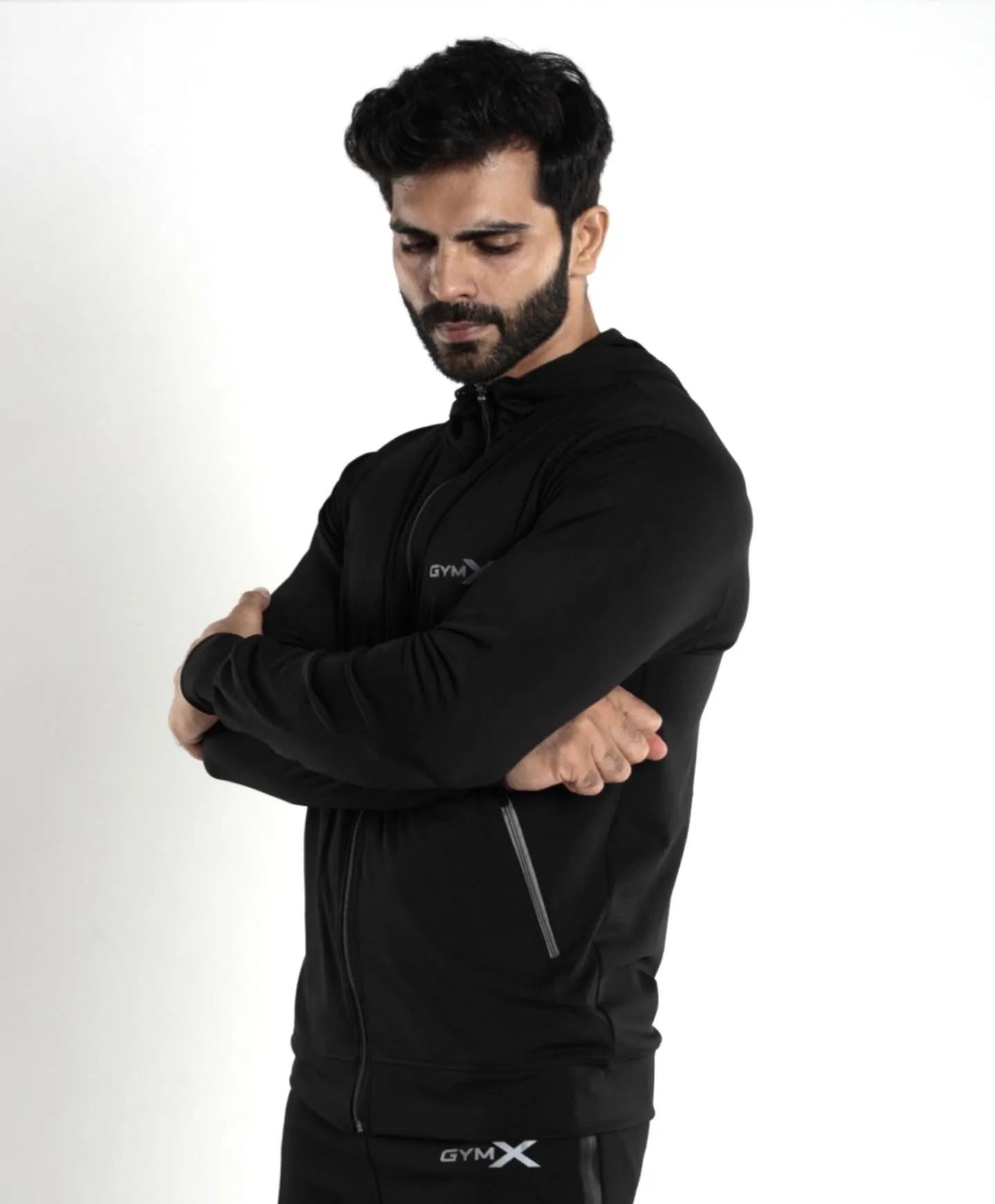 Lancer Muscle Fit Hoodie- Jet Black - Sale