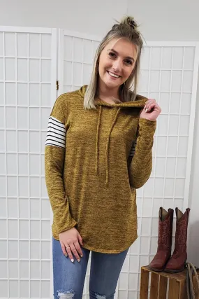 Leandra Mustard Hooded Top