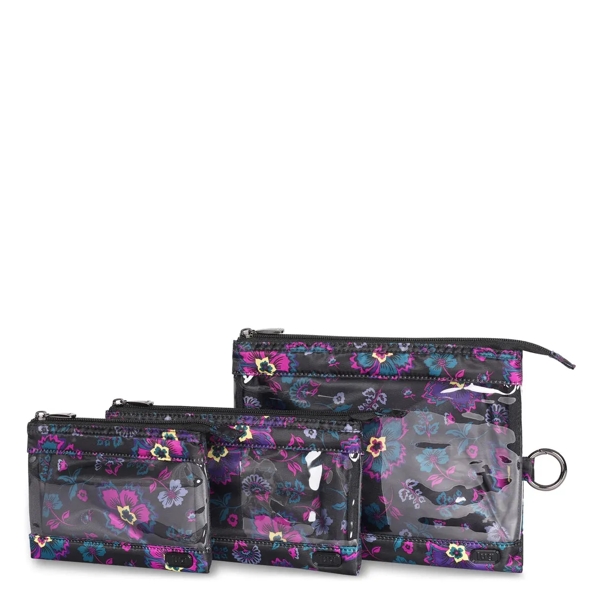 LUG Transport 3pc Storage Envelopes in Boho Floral Black