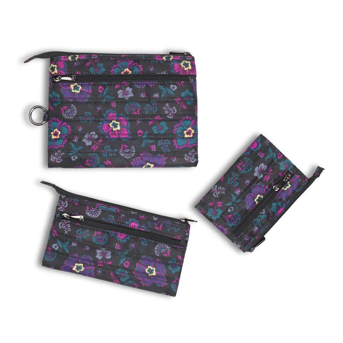 LUG Transport 3pc Storage Envelopes in Boho Floral Black