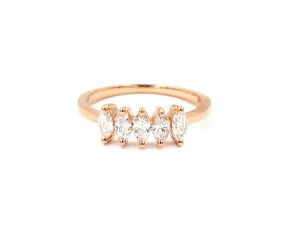 Marquise Diamond Pinky Ring