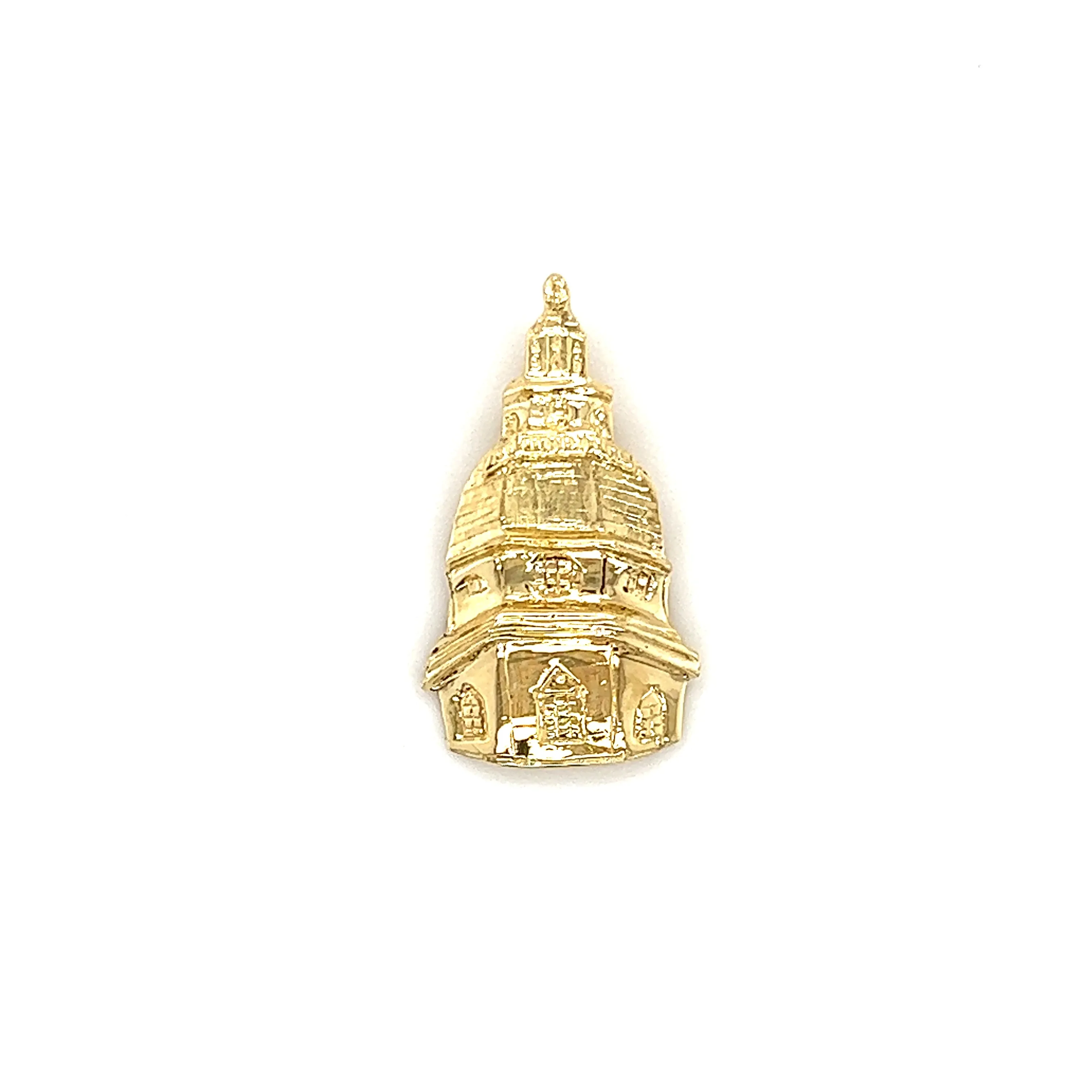 Maryland State House Pendant in 10K Yellow Gold