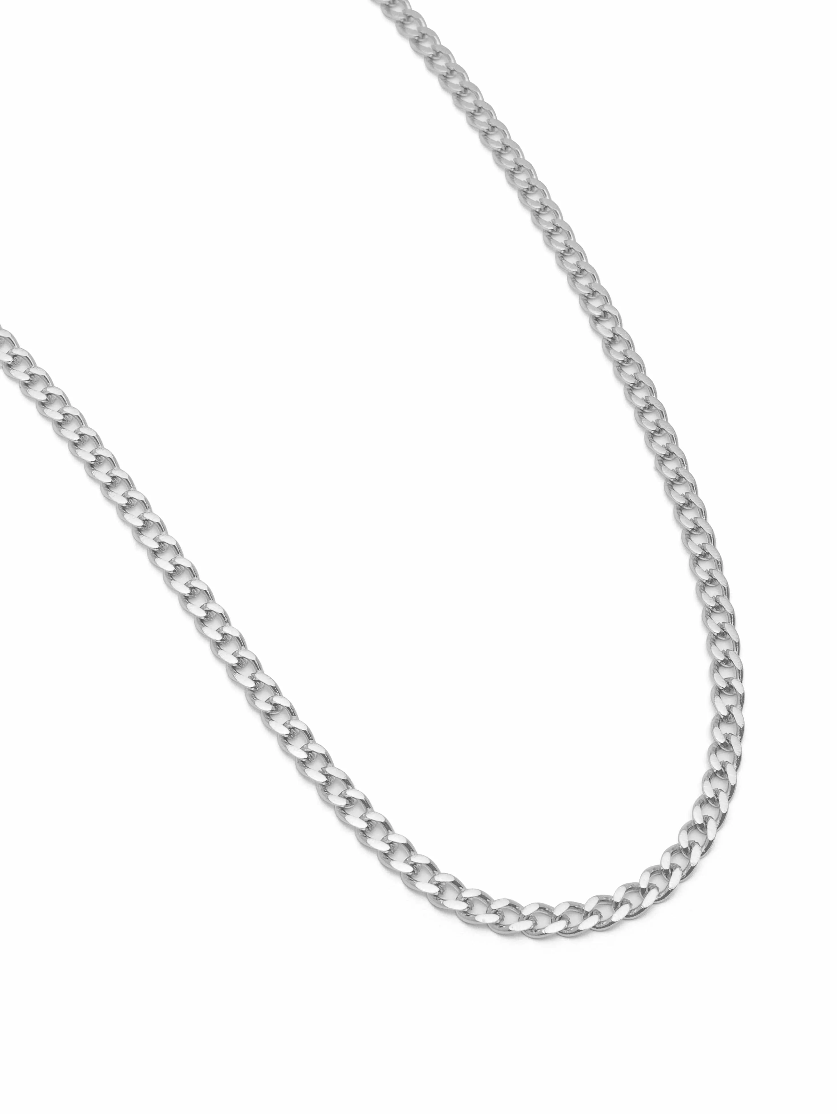 Men's Silver Cuban Link Chain in 3mm