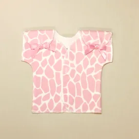 NICU Friendly T-Shirt Giraffe Pink