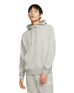 Nike Sportswear Club Full Zip Hoodie BV2648-063 dark gray heather-matte silver-white