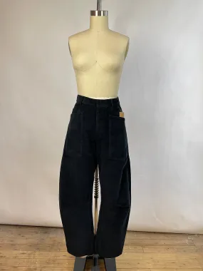 Nili Lotan Navy Cord Barrel Pants (10/30)