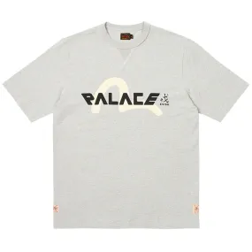 Palace x Evisu Logo Tee Grey Marl