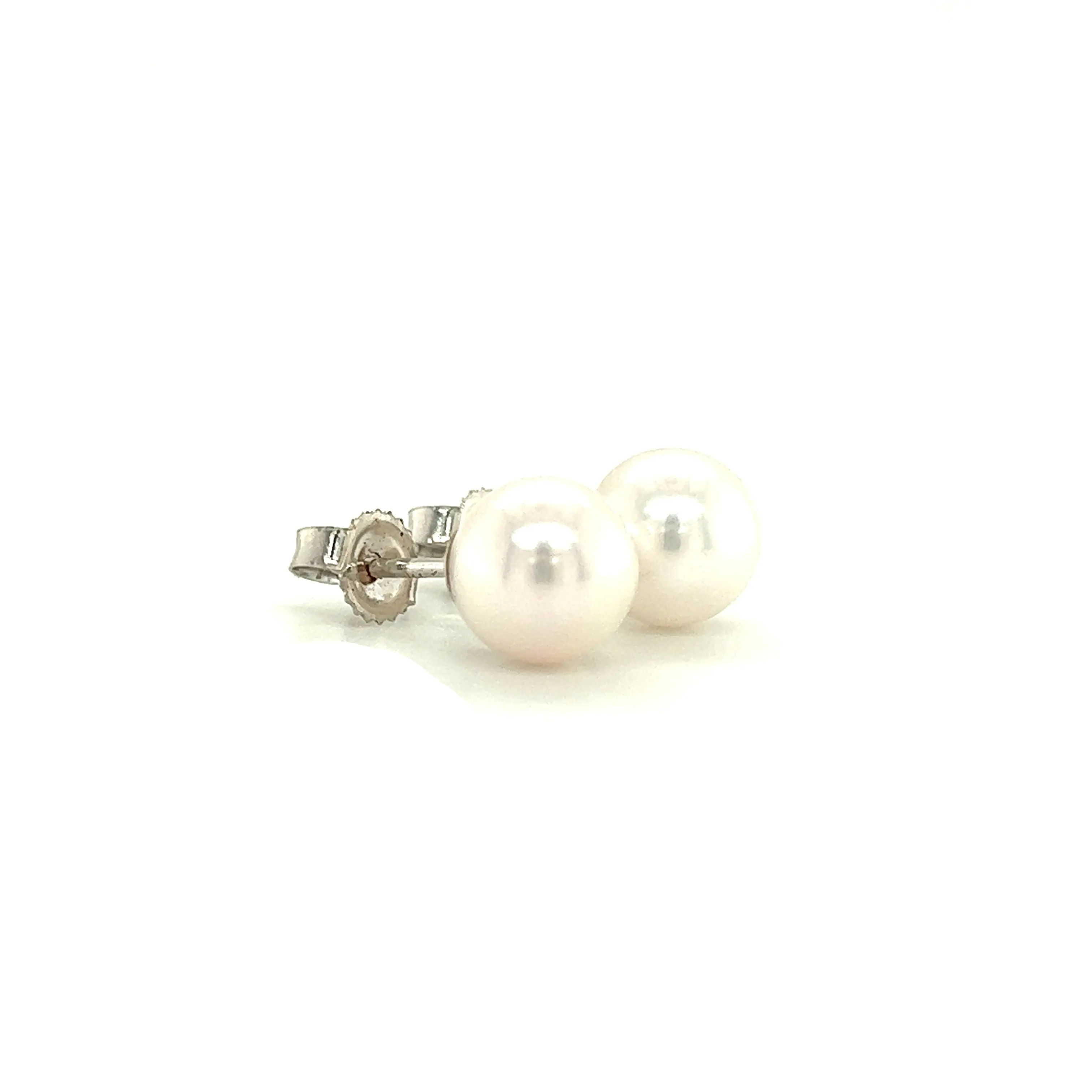 Pearl 6.5mm Stud Earrings in 14K Gold