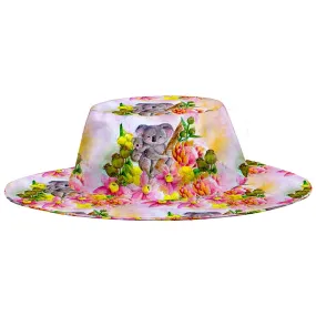 PREORDER Floral Koalas Beach Hat (Ships w/c 16th Sept)