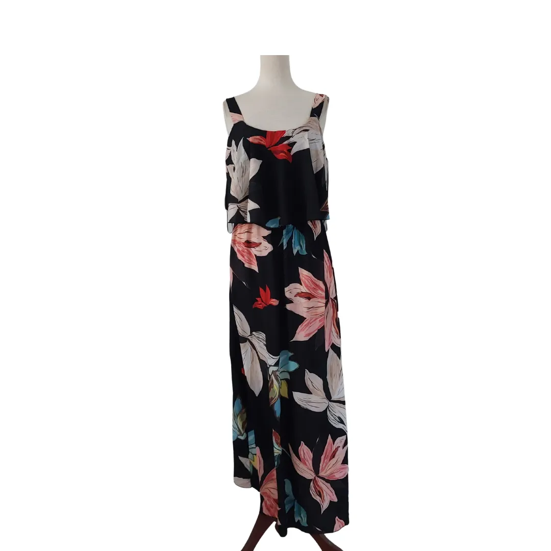 Quiz Black Floral Printed Sleeveless Maxi Dress | Pre Loved |