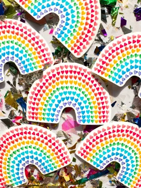 Rainbow Hearts Sticker