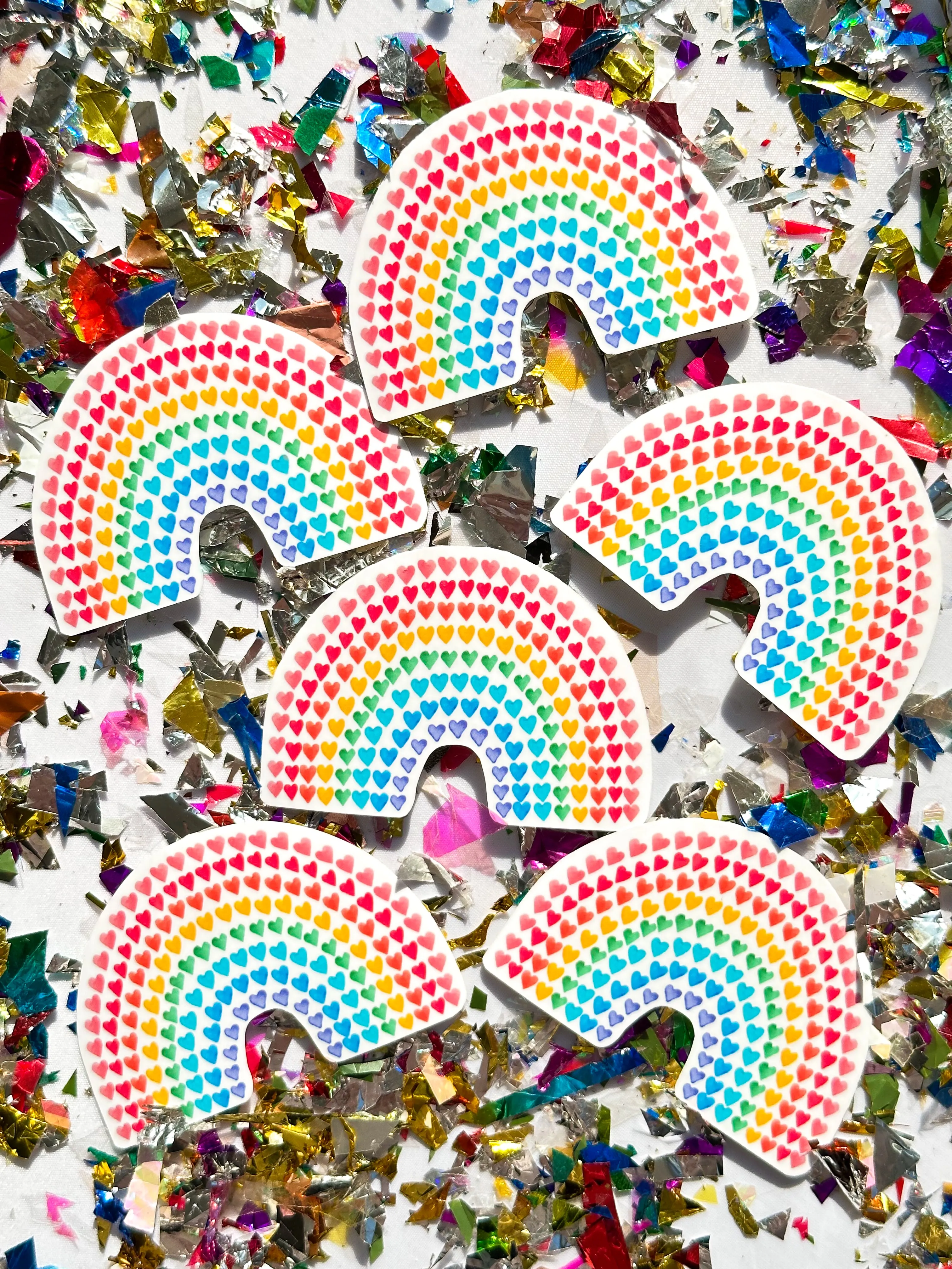 Rainbow Hearts Sticker