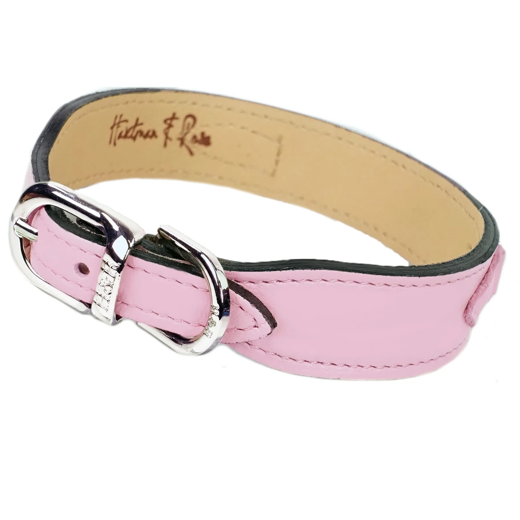 Regency Dog Collar in Sweet Pink & Nickel