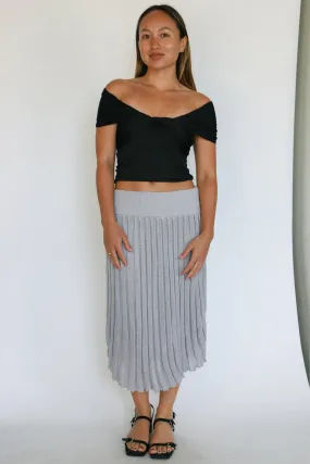 Silver Riona Knit Skirt