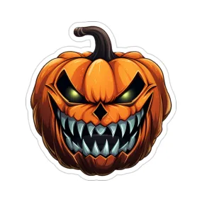 Spooky and Striking: Scary Halloween Jack O Lantern Pumpkin Stickers