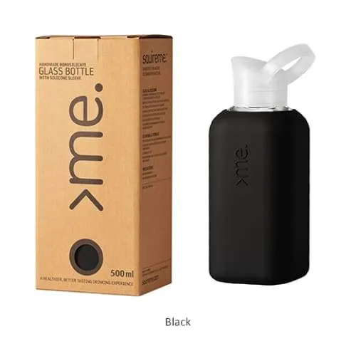 Squireme Chromatic Collection Glass Bottle 500ml Black