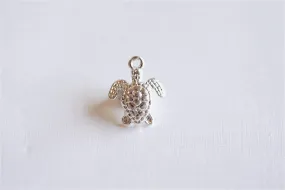 Sterling Silver Wholesale Turtle Charm Pendant- 925 Stamped Silver Small Turtle, Ocean Sea Turtle Charm, Hawaiian Honu Sea Turtle, Marine Sea life,287