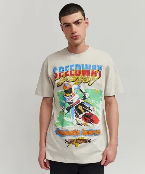 Supercross Short Sleeve Graphic Print Tee - Khaki