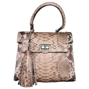 Tan Beige Top Handle Bag