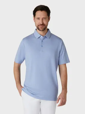 Ventilated Classic Jacquard Polo In Chambray