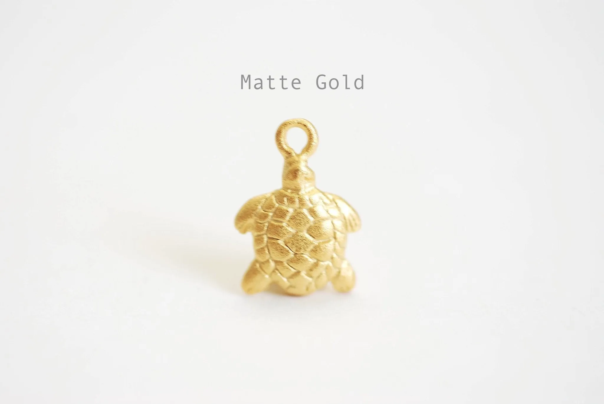 Vermeil Gold Wholesale Turtle Charm- 22k Gold Plated over Sterling Silver, Rose Gold Turtle, Small Turtle Charm, Hawaiian Honu Turtle, Sea Turtle, 385