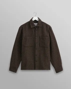 Wax London Frome Black Beige Whiting Overshirt