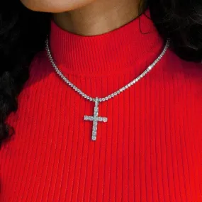 Womens Diamond Cross