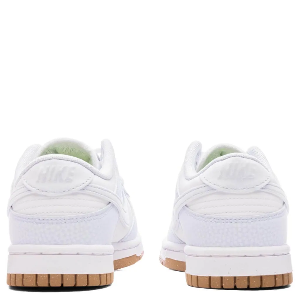 Women's Nike Dunk Low Premium Next Nature - White/Football Grey/Gum Light Brown