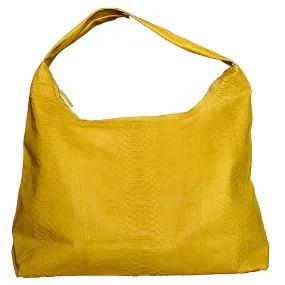 Yellow Glazed Jumbo Shoulder Bag