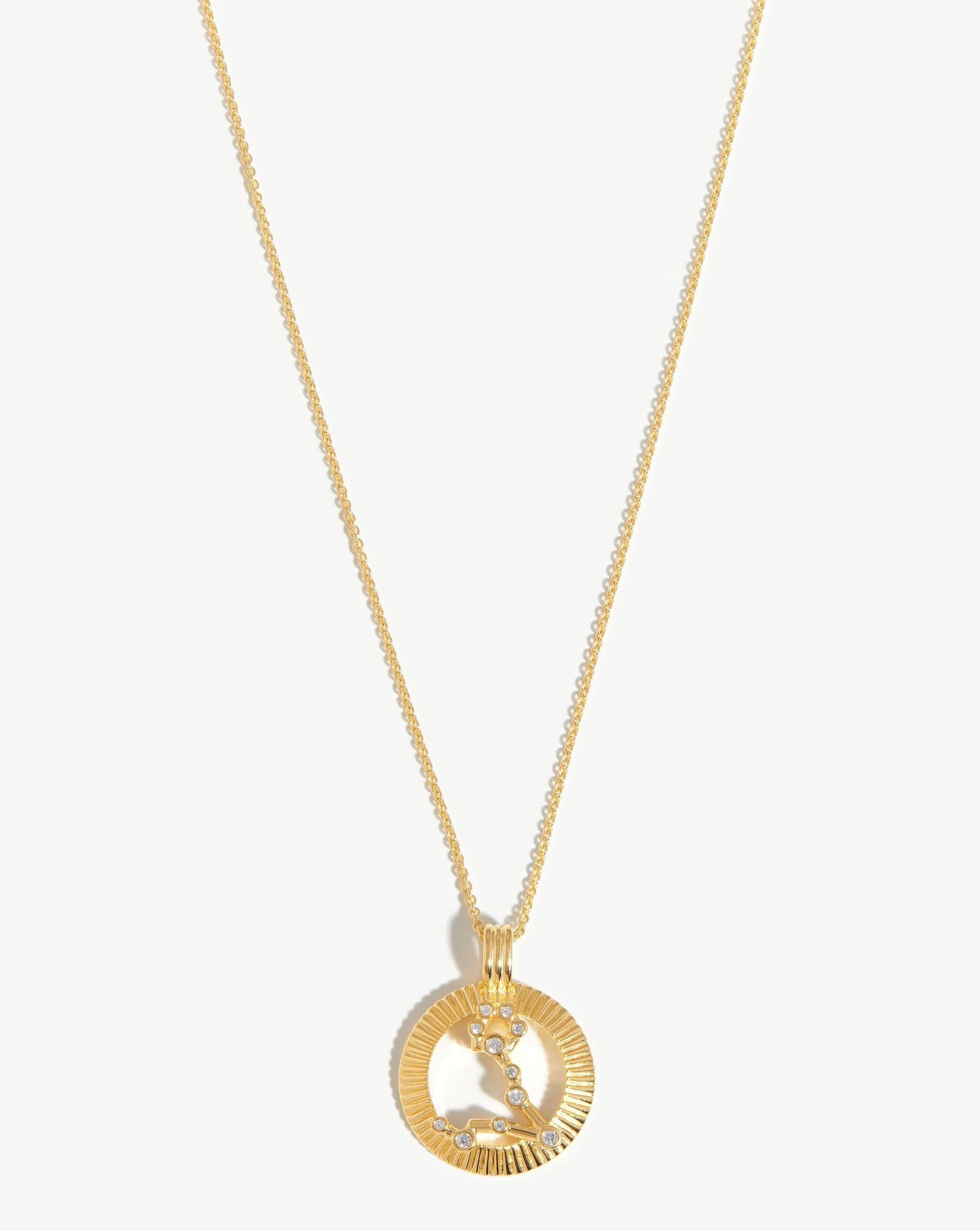 Zodiac Constellation Pendant Necklace - Pisces | 18ct Gold Plated Vermeil/Pisces